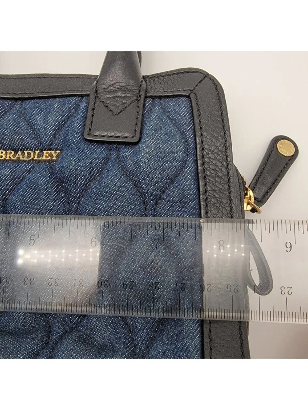 Vera Bradley Natalie Satchel Blue Denim Quilted Bag